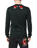 Dolce & Gabbana Black Sequined Embellished Pullover Sweater