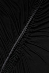 Dolce & Gabbana Black Mesh Trim Bodycon Long Sheath Dress