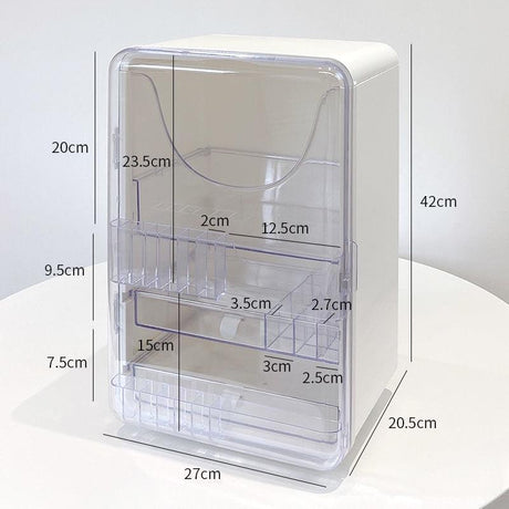 Large Capacity Makeup Organizer Box with Dustproof Design