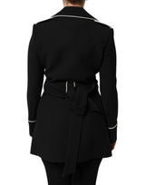 Dolce & Gabbana Black Wool Double Breasted Blazer Jacket