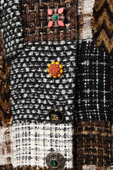 Dolce & Gabbana Multicolor Patchwork Button Down Jacket