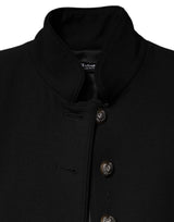 Dolce & Gabbana Black Wool Single Breasted Trench Coat Jacket