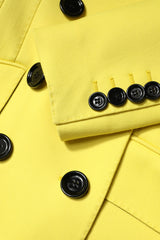 Dolce & Gabbana Yellow Double Breasted Trench Coat Jacket