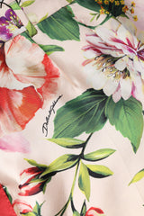 Dolce & Gabbana Multicolor Floral High Waist Straight Pants