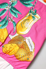 Dolce & Gabbana Pink Printed High Waist Hot Pants Shorts
