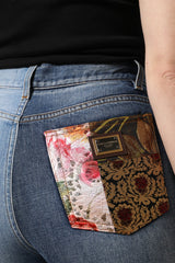 Dolce & Gabbana Multicolor Patchwork High Waist Denim Jeans