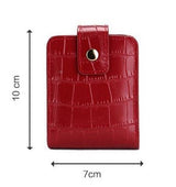 Crocodile Pattern Makeup Bag with Mirror for Women