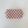 Lattice Cosmetic Bag - Knitted Fabric Makeup Organizer