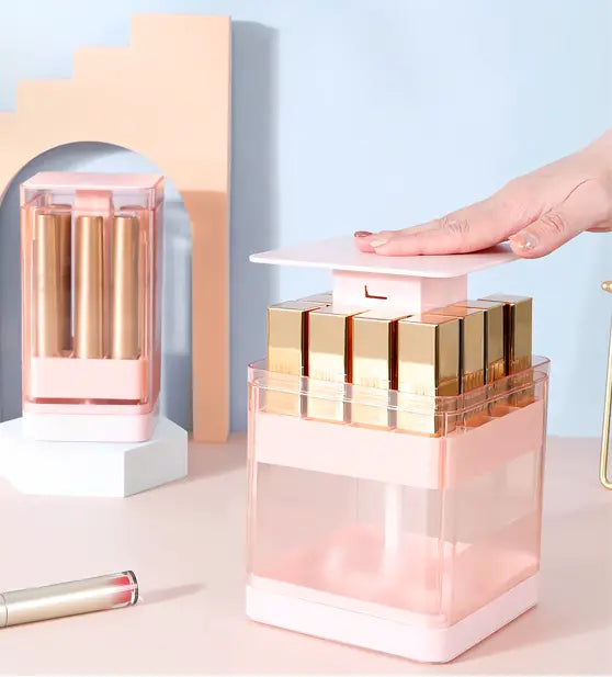 Press Type Lipstick Holder - Dustproof Makeup Organizer