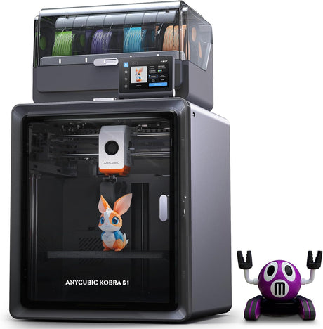 Anycubic 3D Printer Kobra S1 Combo Multicolor With Ace Pro Filament Box with Drying Capability