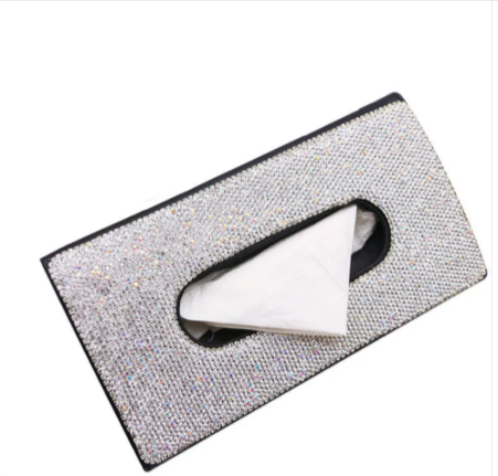 Crystal Car Visor Tissue Box