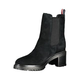 Tommy Hilfiger Black Leather Women Boot