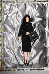 Dolce & Gabbana Black Dress Ceramic Porcelain Fashion Leather Sicily Dolls