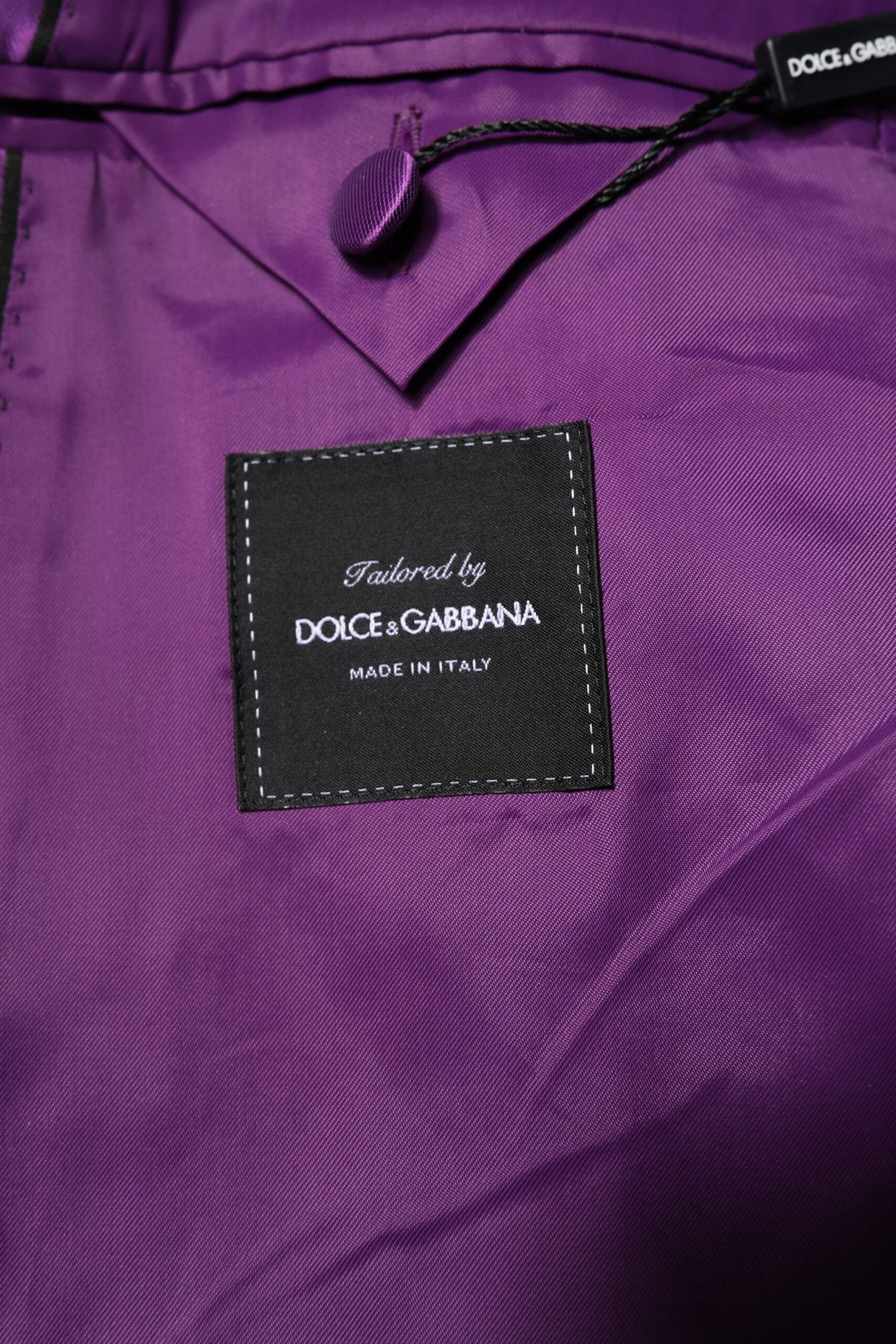 Dolce & Gabbana Purple Double Breasted Men Suit Coat Blazer