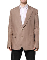 Dolce & Gabbana Beige TAORMINA Single Breasted Coat Blazer