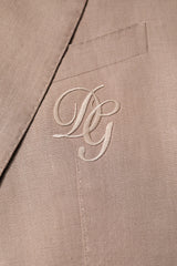 Dolce & Gabbana Beige TAORMINA Single Breasted Coat Blazer