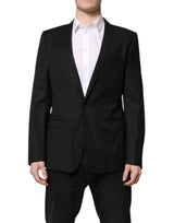 Dolce & Gabbana Black GOLD Single Breasted Suit Coat Blazer
