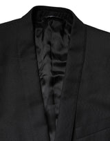 Dolce & Gabbana Black GOLD Single Breasted Suit Coat Blazer