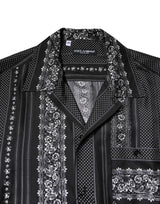 Dolce & Gabbana Black Silk Floral Print Short Sleeves Shirt