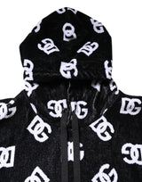 Dolce & Gabbana Black DG Cotton Hooded Sleeveless Sweater