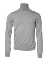 Dolce & Gabbana Gray Wool Knitted Men Pullover Sweater