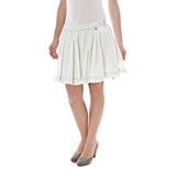 John Galliano White Cotton Women Skirt