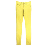 John Galliano Yellow Cotton Women Jeans