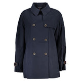 Tommy Hilfiger Blue Cotton Trench Coat