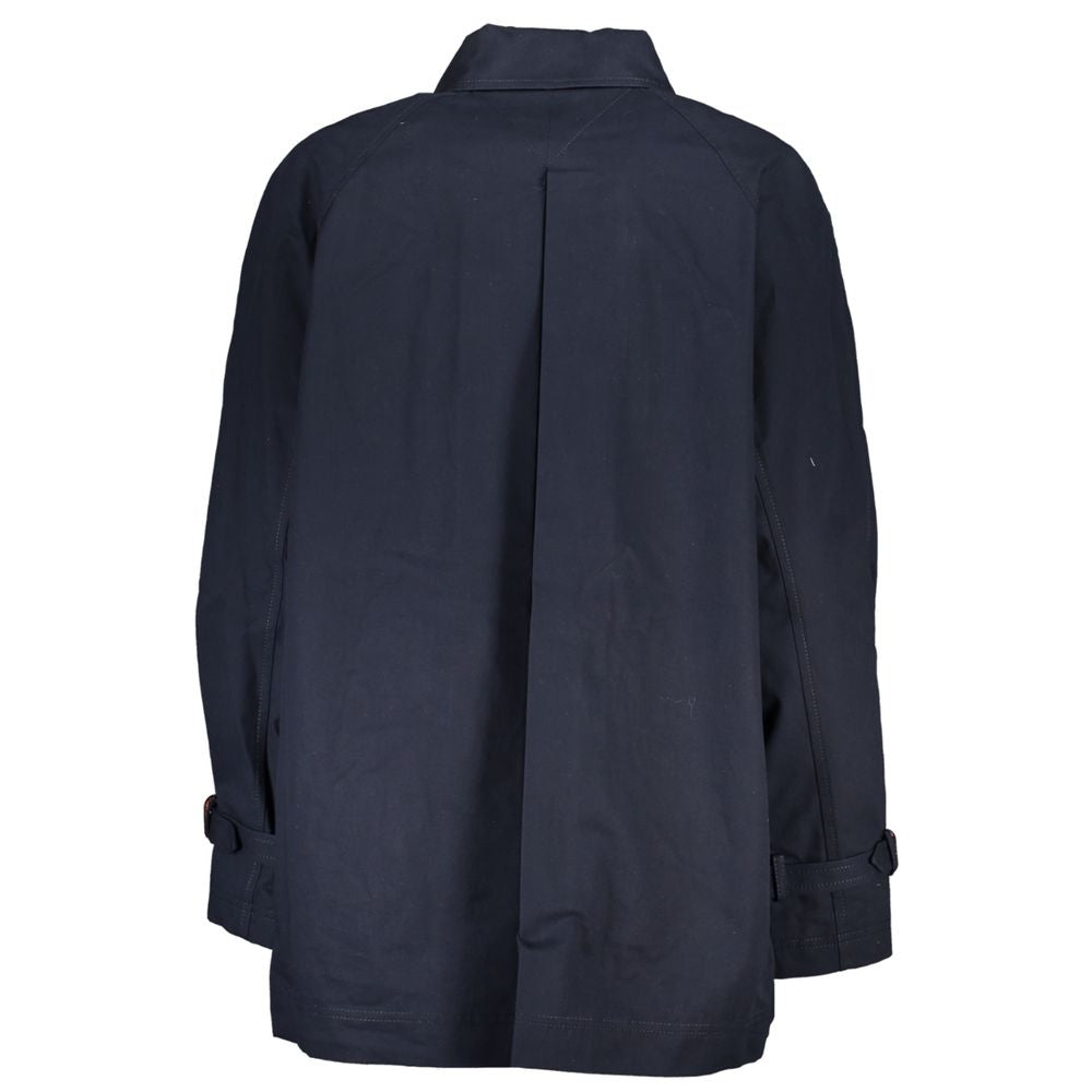 Tommy Hilfiger Blue Cotton Trench Coat