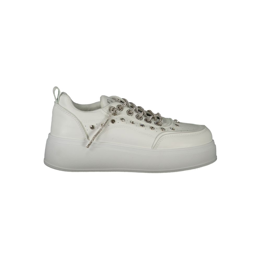 Laura Biagiotti White Polyester Athletic Sneakers
