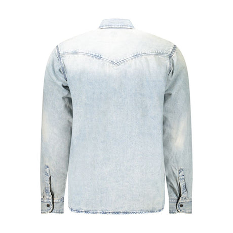 Hugo Boss Blue Cotton Shirt