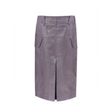 Tom Ford Purple Polyamide Midi Skirt