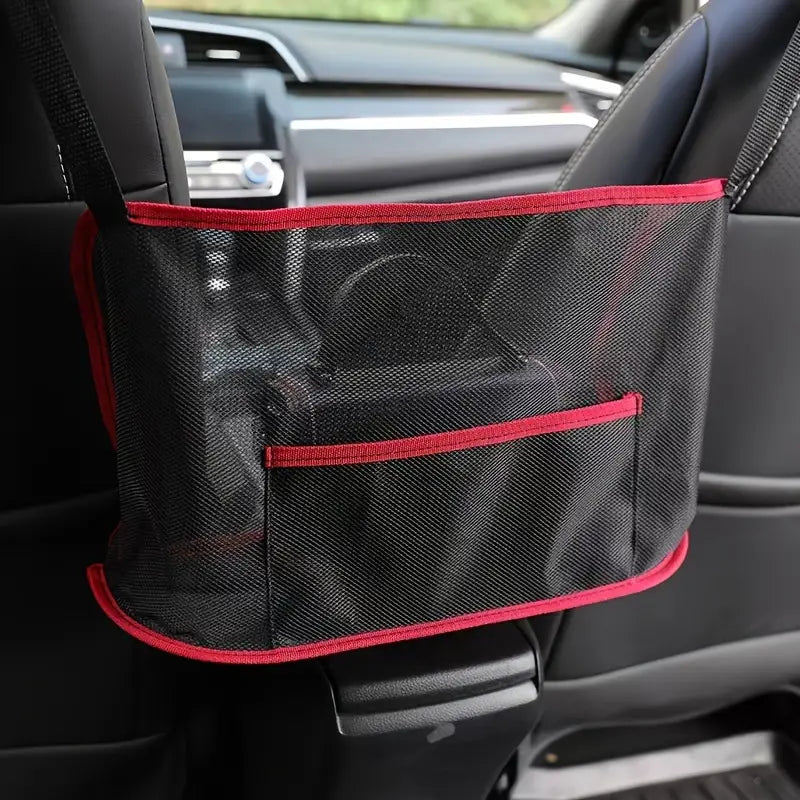 Universal Car Seat Organizer with Mesh Storage Pockets