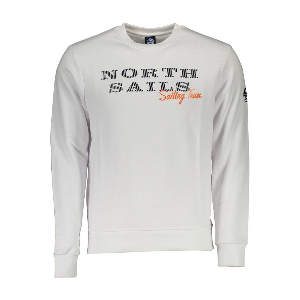 North Sails White Cotton Men Sweatshirt