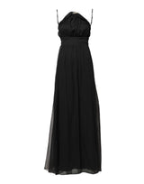 Marciano by Guess Black Tulle Pearl Sleeveless Long Gown Dress