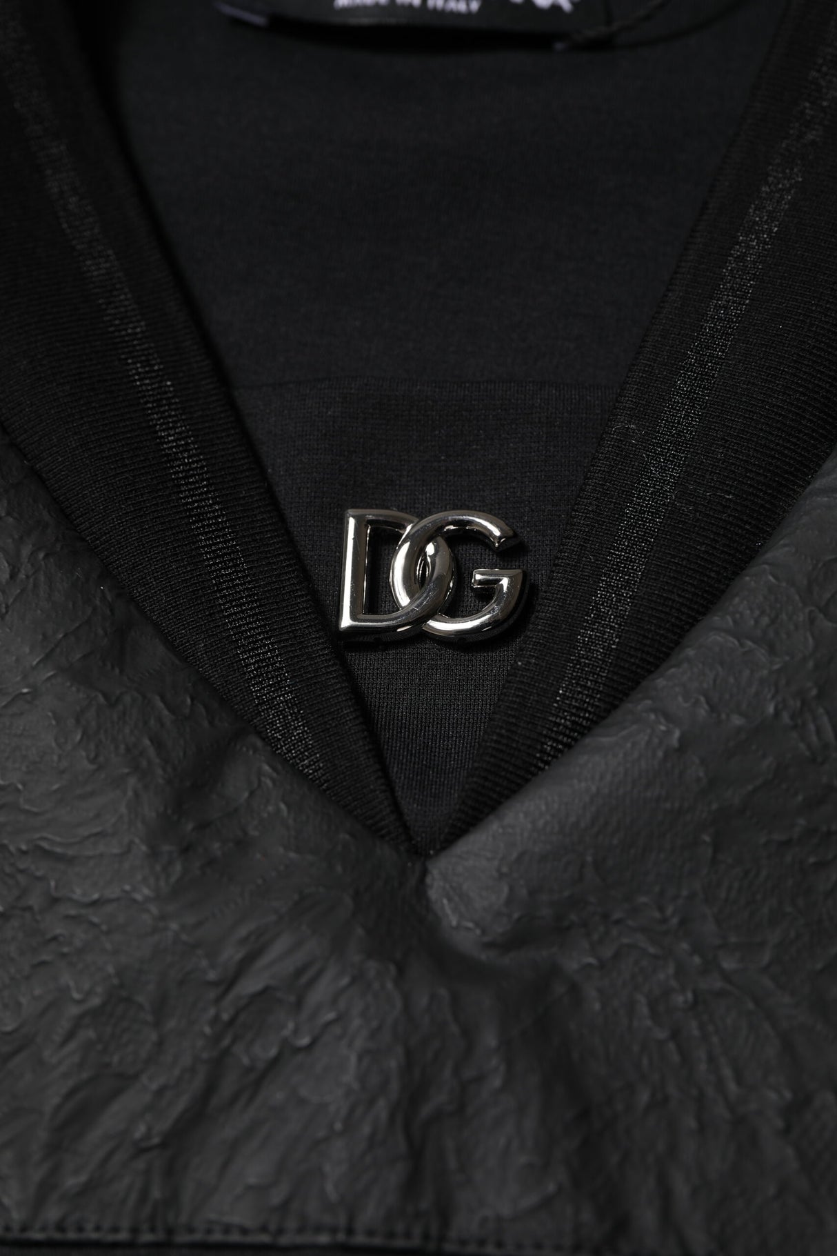 Dolce & Gabbana Black Cotton Short Sleeves V-neck T-shirt