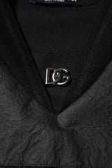 Dolce & Gabbana Black Cotton Short Sleeves V-neck T-shirt