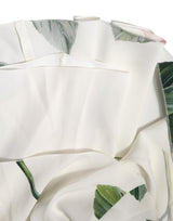 Dolce & Gabbana White Floral One Shoulder Sheath Midi Dress