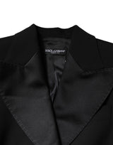 Dolce & Gabbana Black Wool Jumpsuit Dress Women Coat Jacket