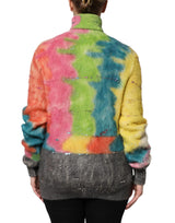 Dolce & Gabbana Multicolor Mohair Turtleneck Pullover Sweater
