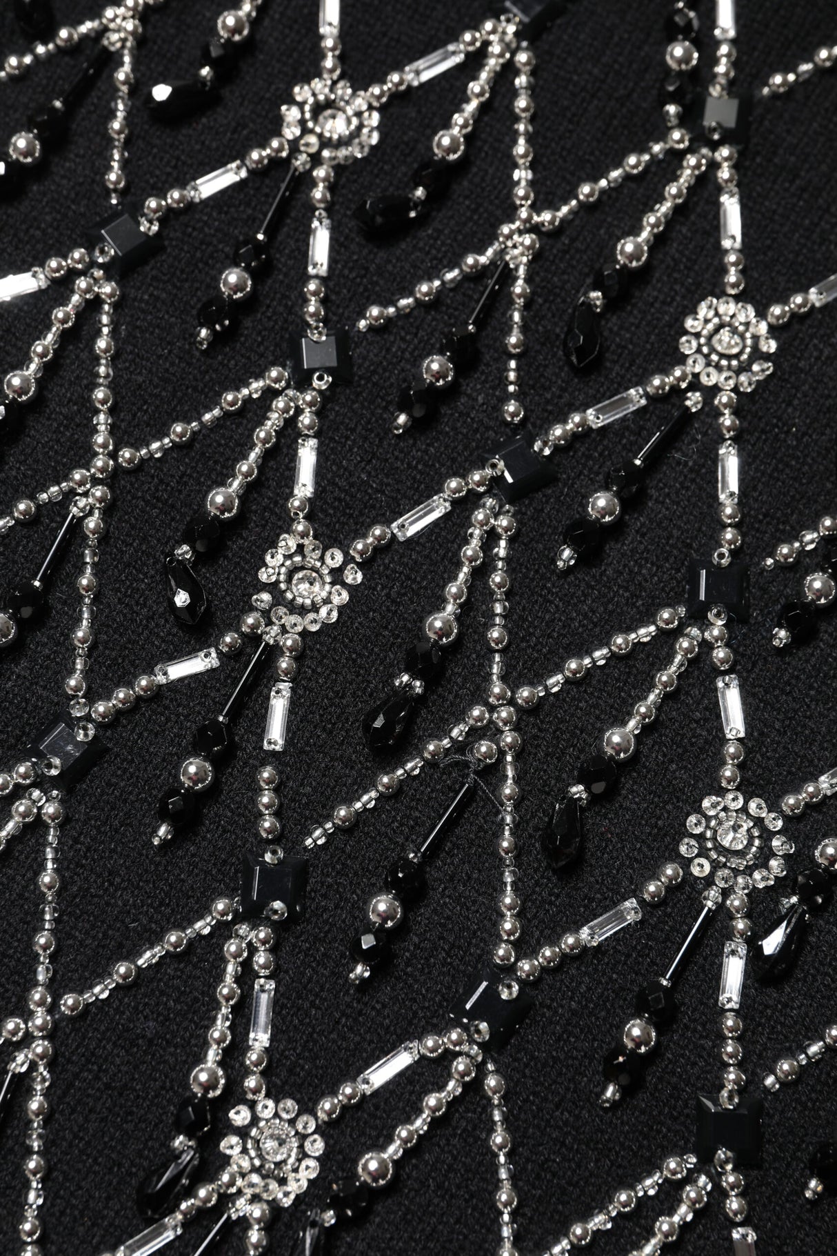 Dolce & Gabbana Black Cashmere Embellished Long Sleeves Top