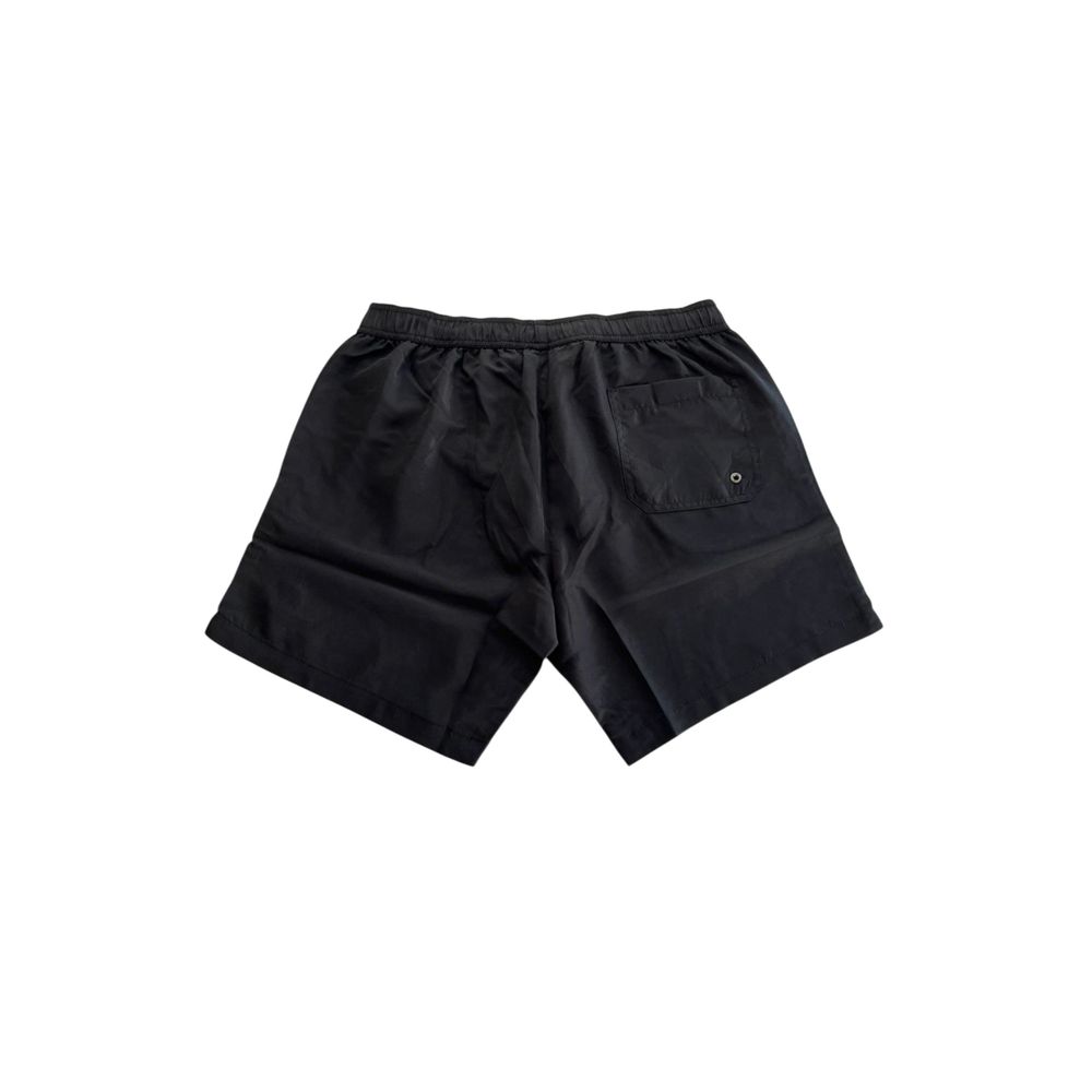 Trussardi Beachwear Black Polyester Men's Swim Short