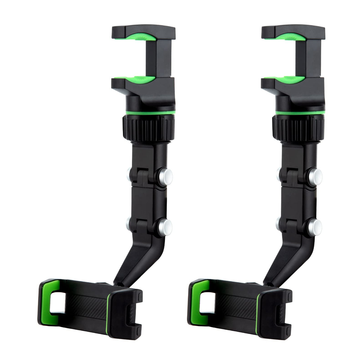 eing Car Phone Holder 360 Degree Rearview Mirror Phone HolderPhone Holder Phone Mount Bracket Bling Crystal Universal Adjustable Holder Cradle Car Mount for Cell Phone2 - Pack (Green)