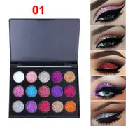 15 Colors Shimmer Glitter Eyeshadow Makeup Palette