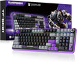 Transformers Mechanical Keyboard, Tri-Mode BT5.0/USB-C/2.4GHz, Pre-lubed Linear Switches, Hot Swappable TF-GK01 Black