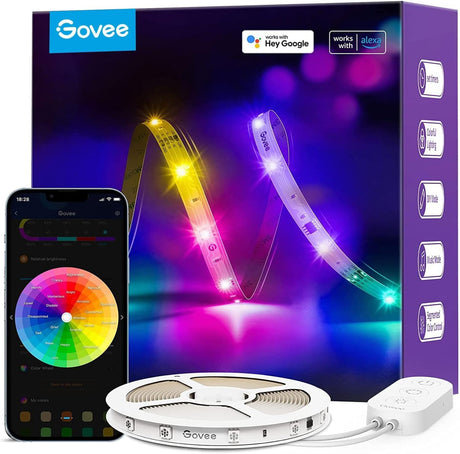 Govee RGBIC Basic Wi-Fi + Bluetooth LED Strip 5m H618A