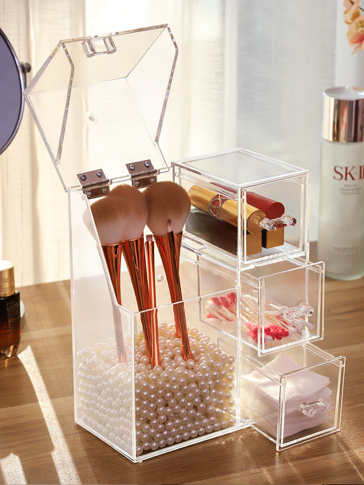Transparent Acrylic Makeup Brush Organizer Box