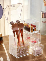 Transparent Acrylic Makeup Brush Organizer Box