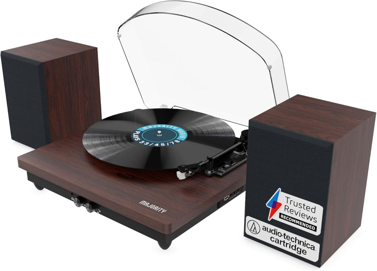 Majority Turntable MOTO PLUS incl 60W Speakers & Audio Technica Cartridge