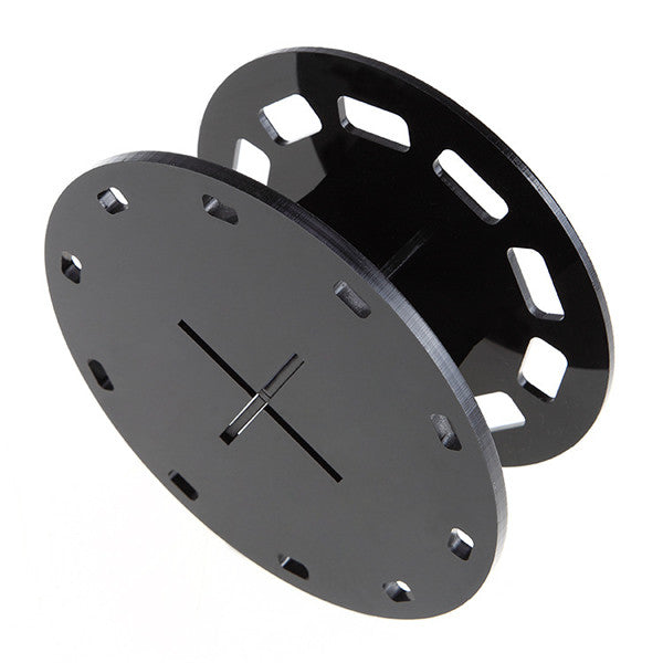 10-Hole Black Round Makeup Brush Holder